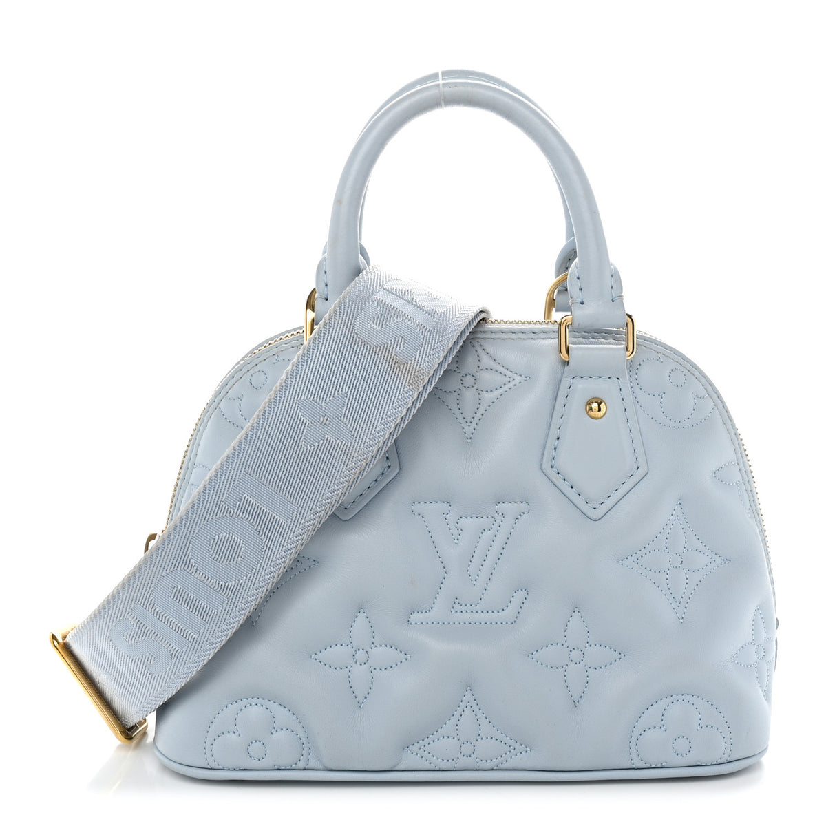 Calfskin Bubblegram Alma BB Ice Blue