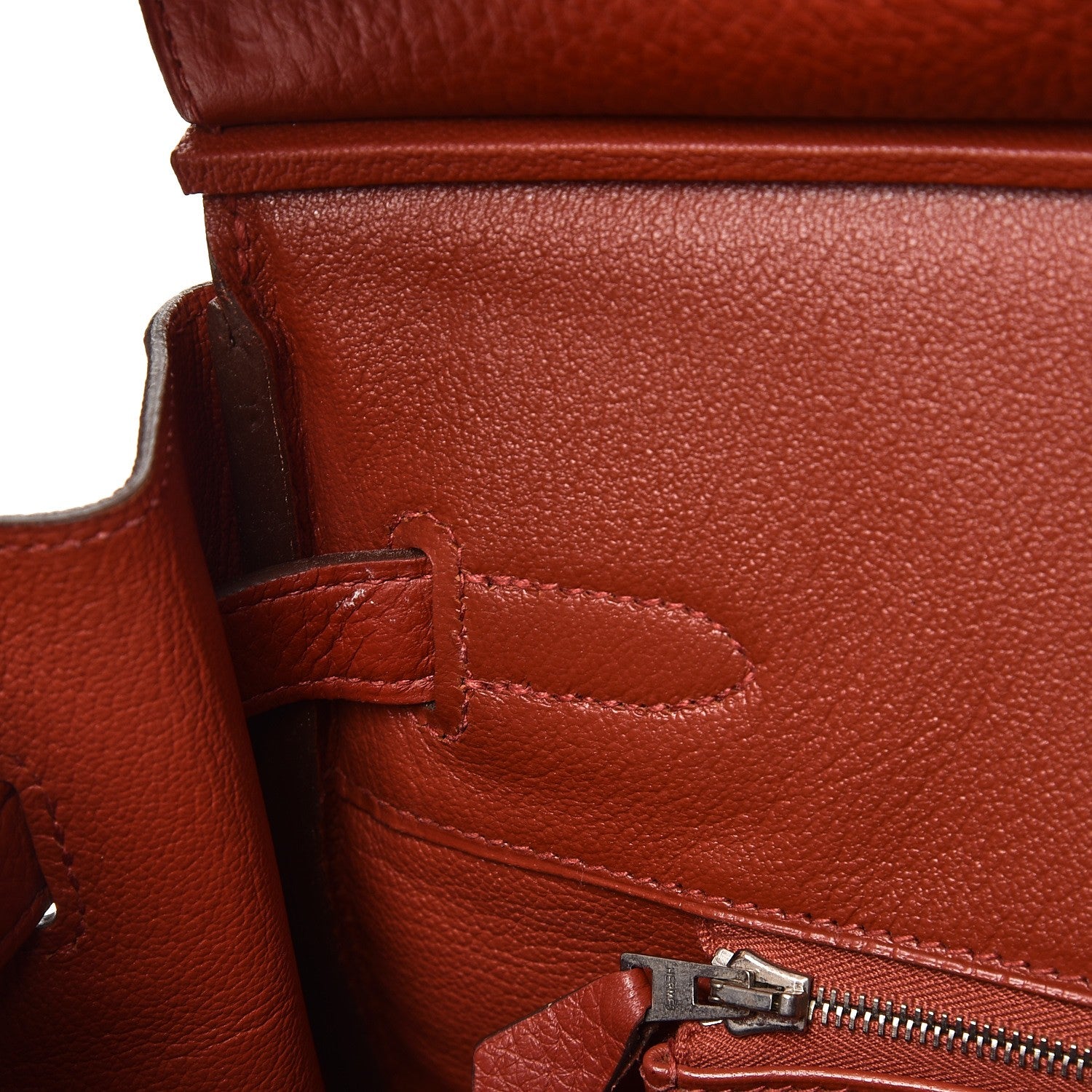 Hermes Taurillon Clemence Birkin 35 Rouge Venetian 13 of 36