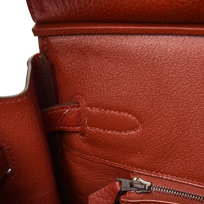 Hermes Taurillon Clemence Birkin 35 Rouge Venetian 13 of 36