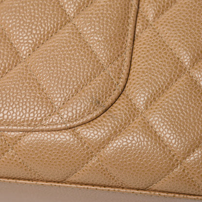 Chanel Caviar Quilted Large Bowler Bag Beige 13 of 21