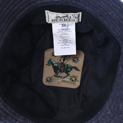 Hermes Denim Eden Bucket Hat 56 Indigo 7 of 8