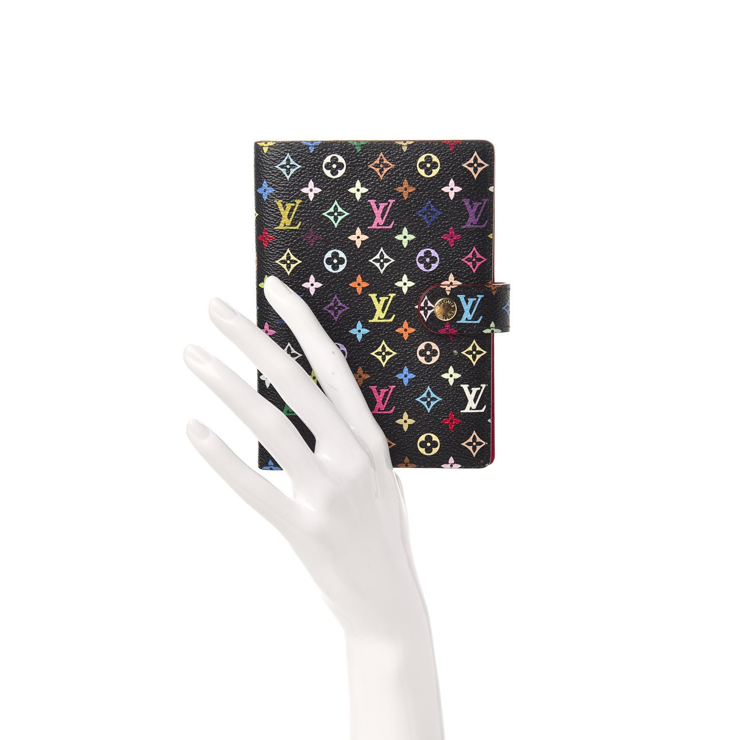 Louis Vuitton Monogram Multicolor Small Ring Agenda Cover Black Grenade 2 of 6