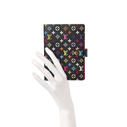 Louis Vuitton Monogram Multicolor Small Ring Agenda Cover Black Grenade 2 of 6