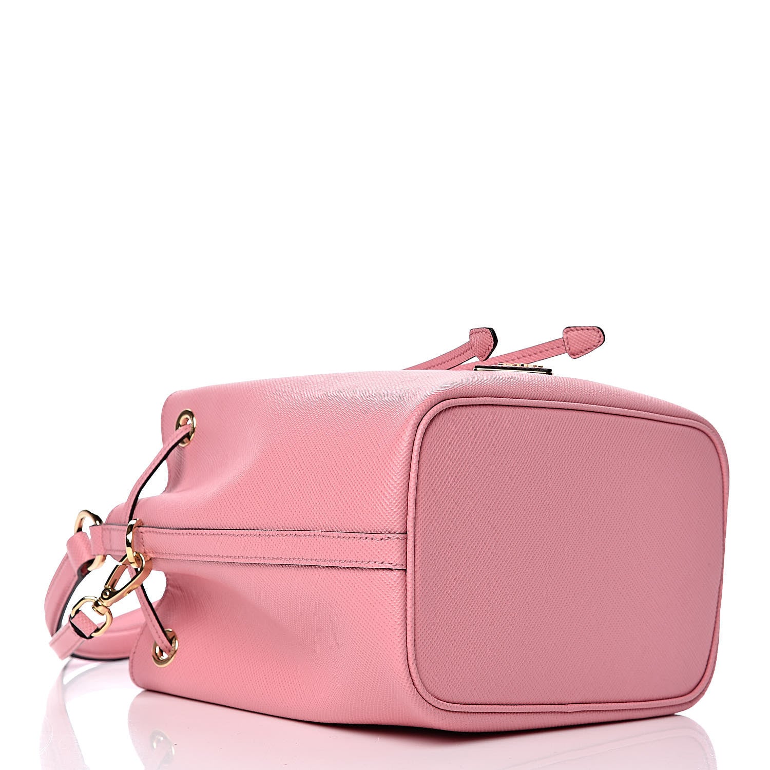Prada Saffiano Bucket Bag Pink 4 of 9