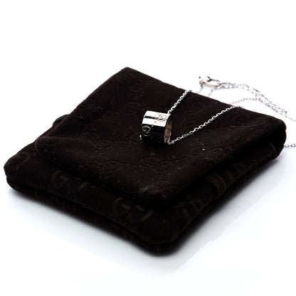 Gucci 18K White Gold Icon Twirl Pendant Necklace 8 of 8