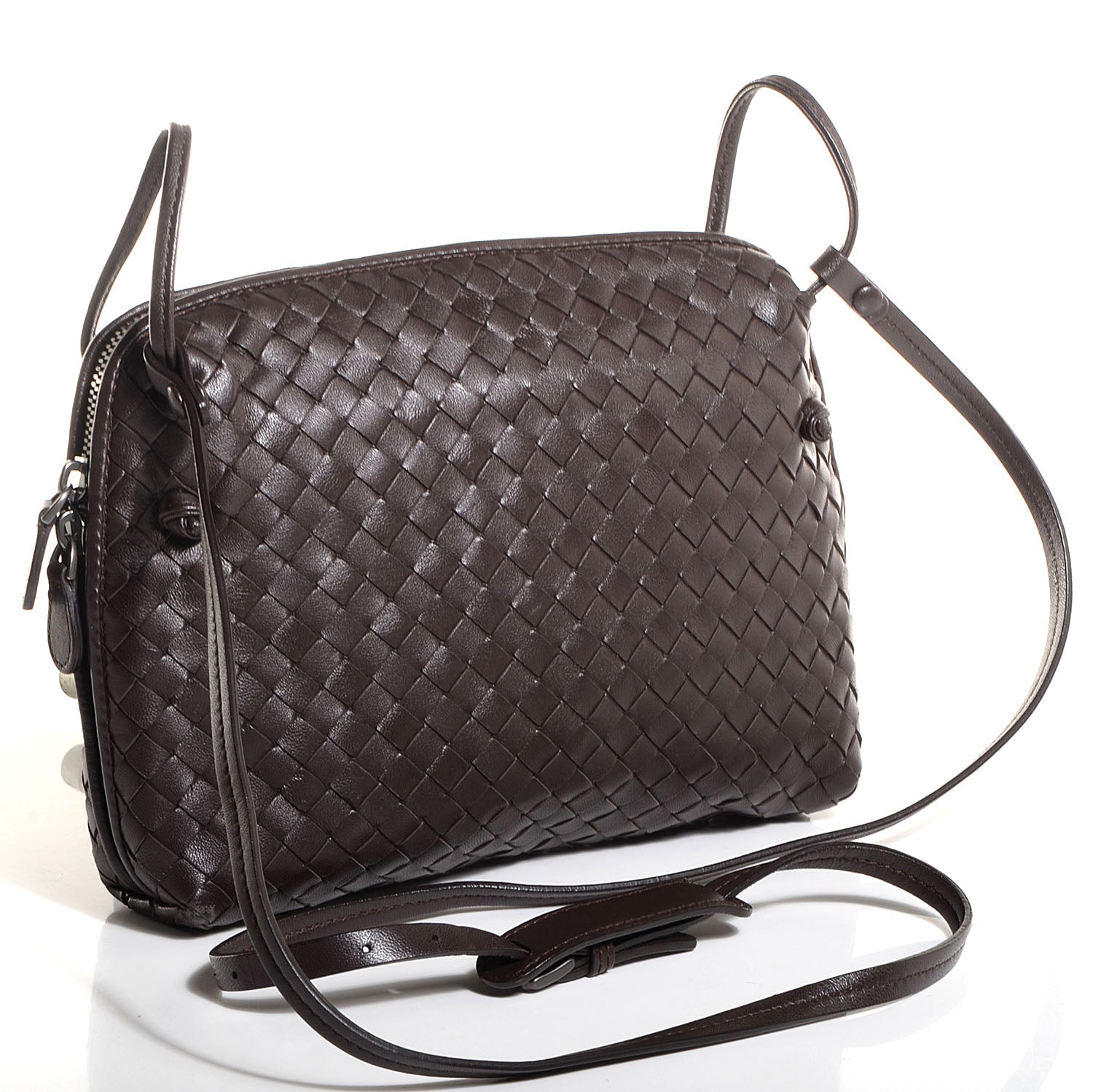 Bottega Veneta Nappa Intrecciato Crossbody Pillow Ebano 3 of 8