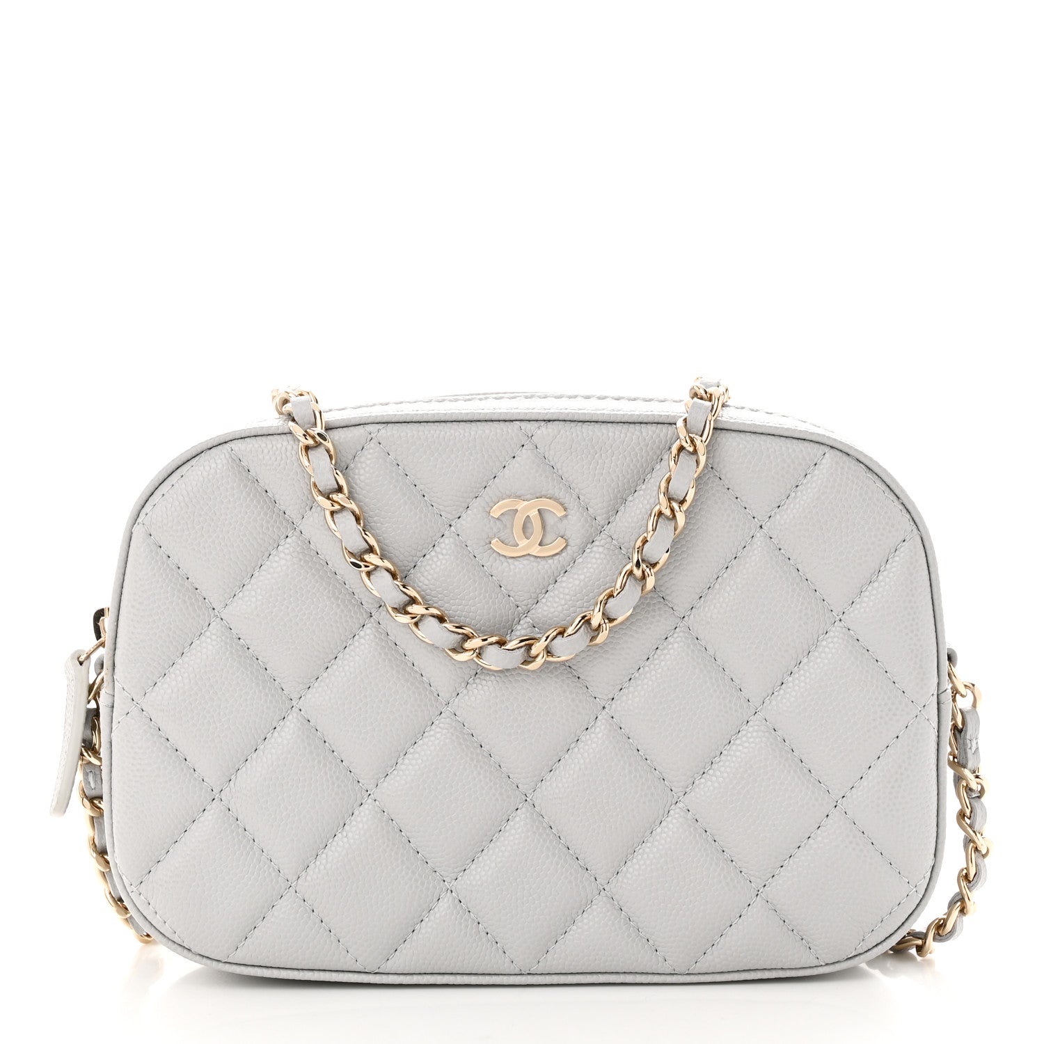 Chanel Caviar Quilted Camera Case Grey 3 of 12
