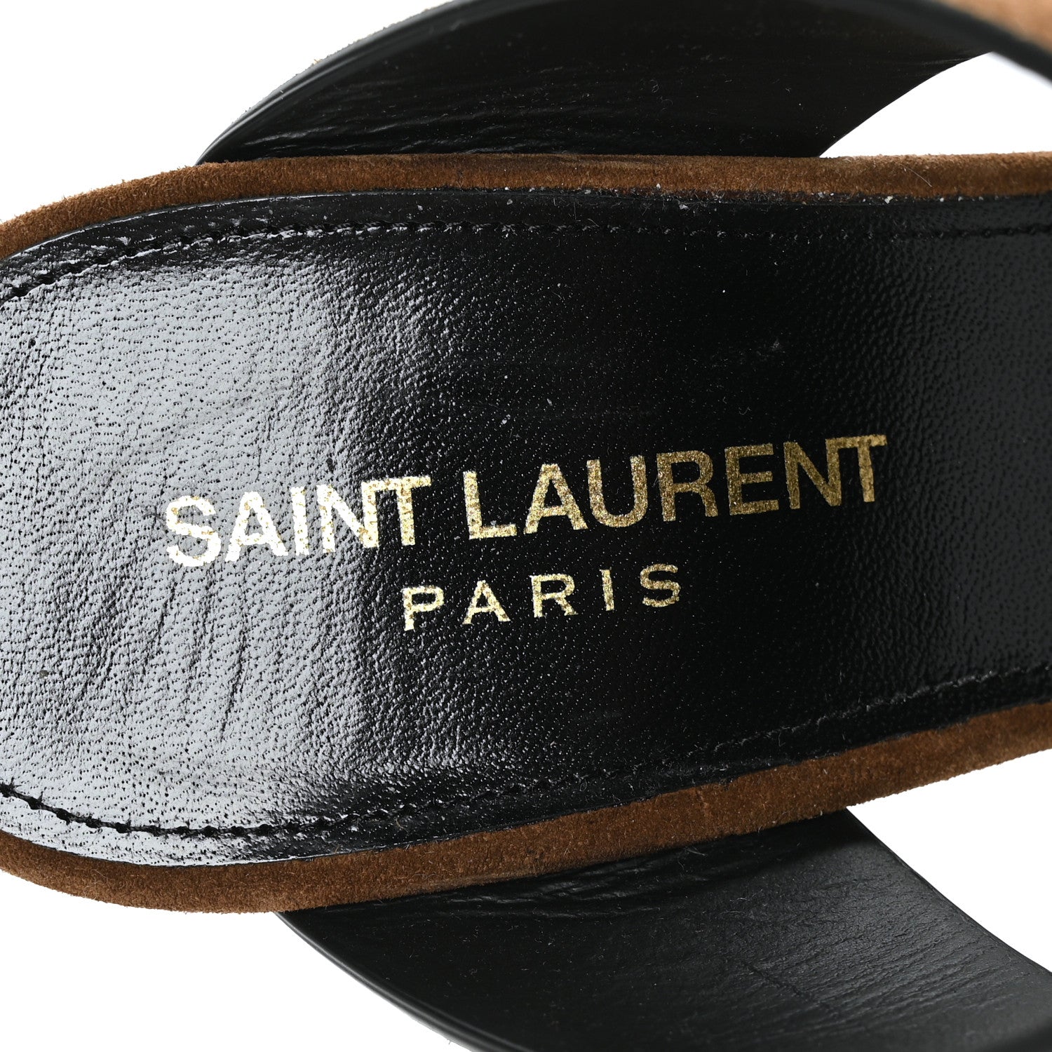 Saint Laurent Suede Oak 100 Mule Sandals 39 Land 6 of 7
