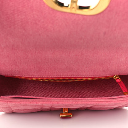 Christian Dior Denim Macrocannage Medium Caro Bag Fuchsia Multicolor 5 of 10