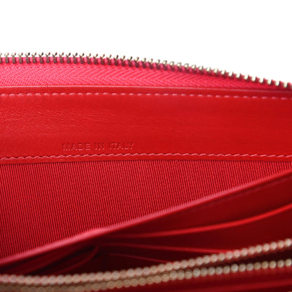 Christian Louboutin Patent Panettone Spiked Zip Around Wallet Rose Paris 7 of 7