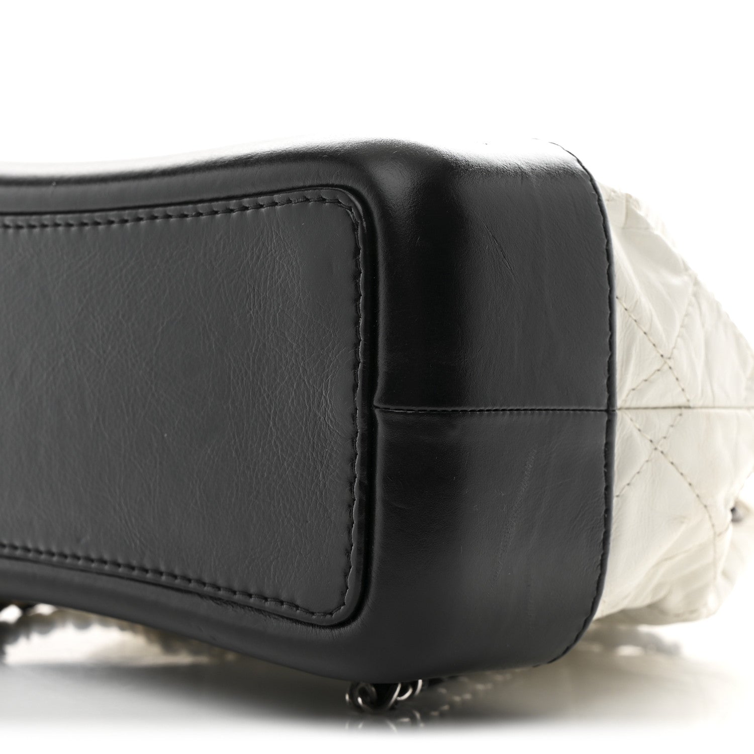 Chanel Aged Calfskin Quilted Small Gabrielle Backpack Black White 10 of 11