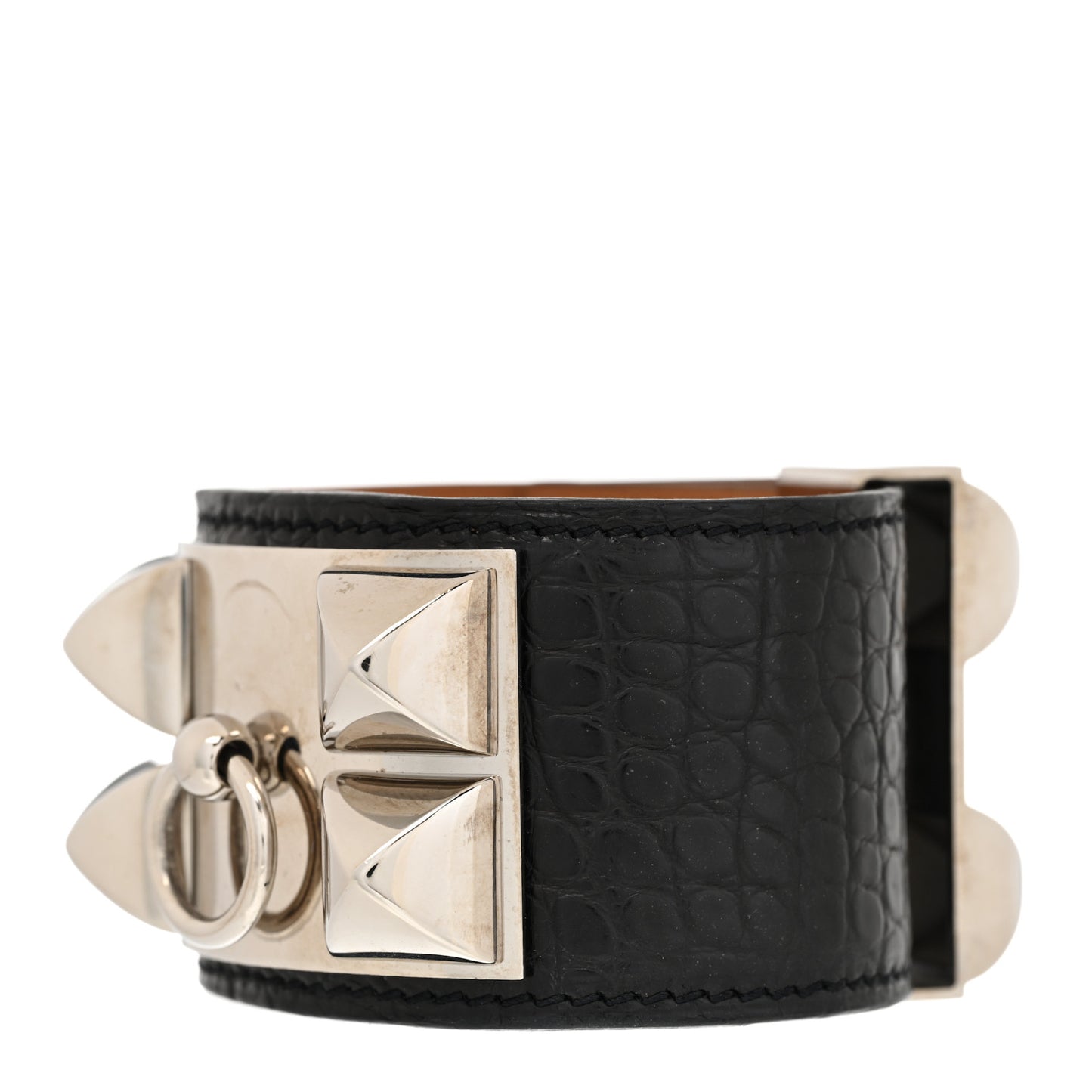 Matte Alligator Collier De Chien CDC Bracelet S Black