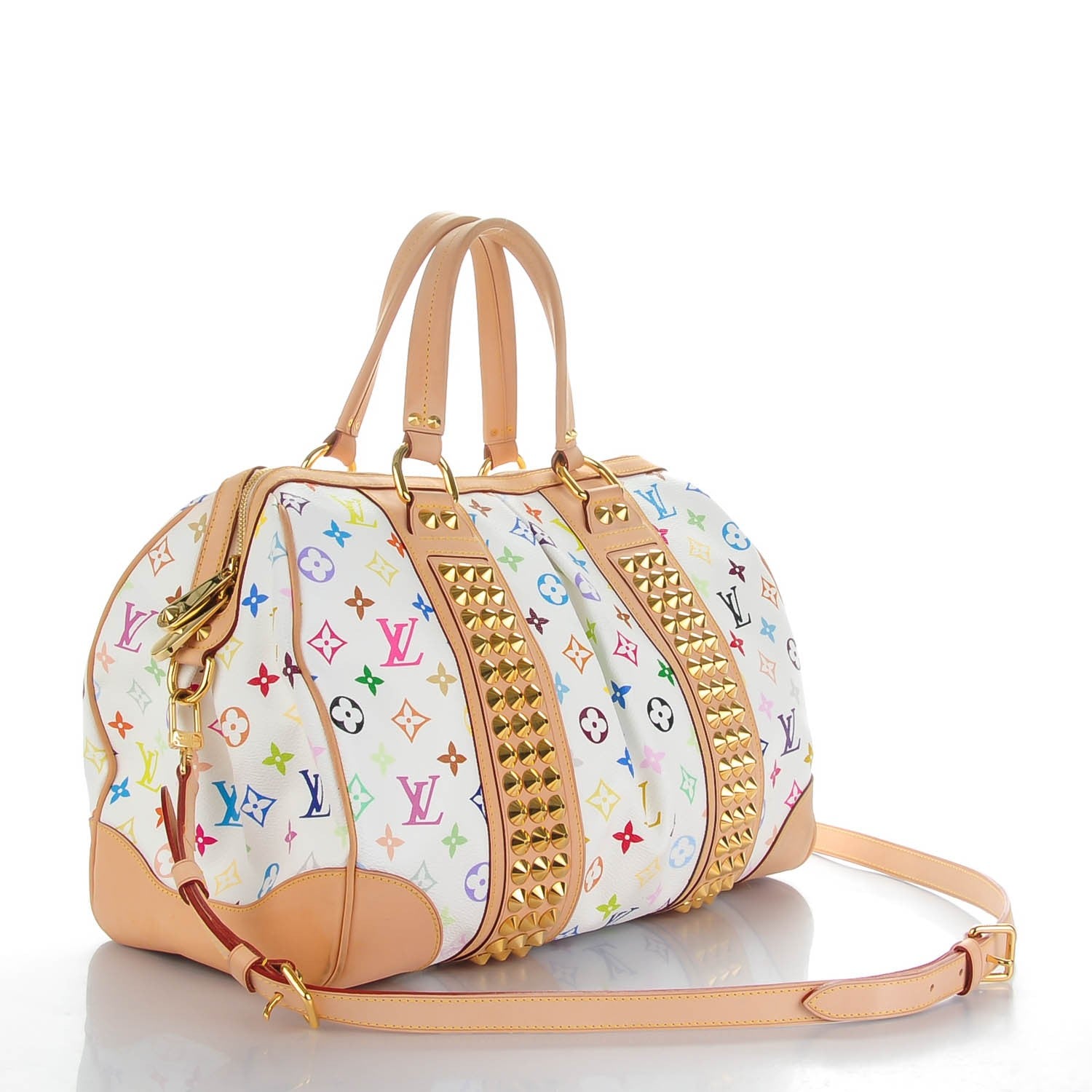 Louis Vuitton Monogram Multicolor Courtney GM White 3 of 7