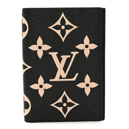 Louis Vuitton Empreinte Monogram Giant Passport Cover Black Beige 1 of 7