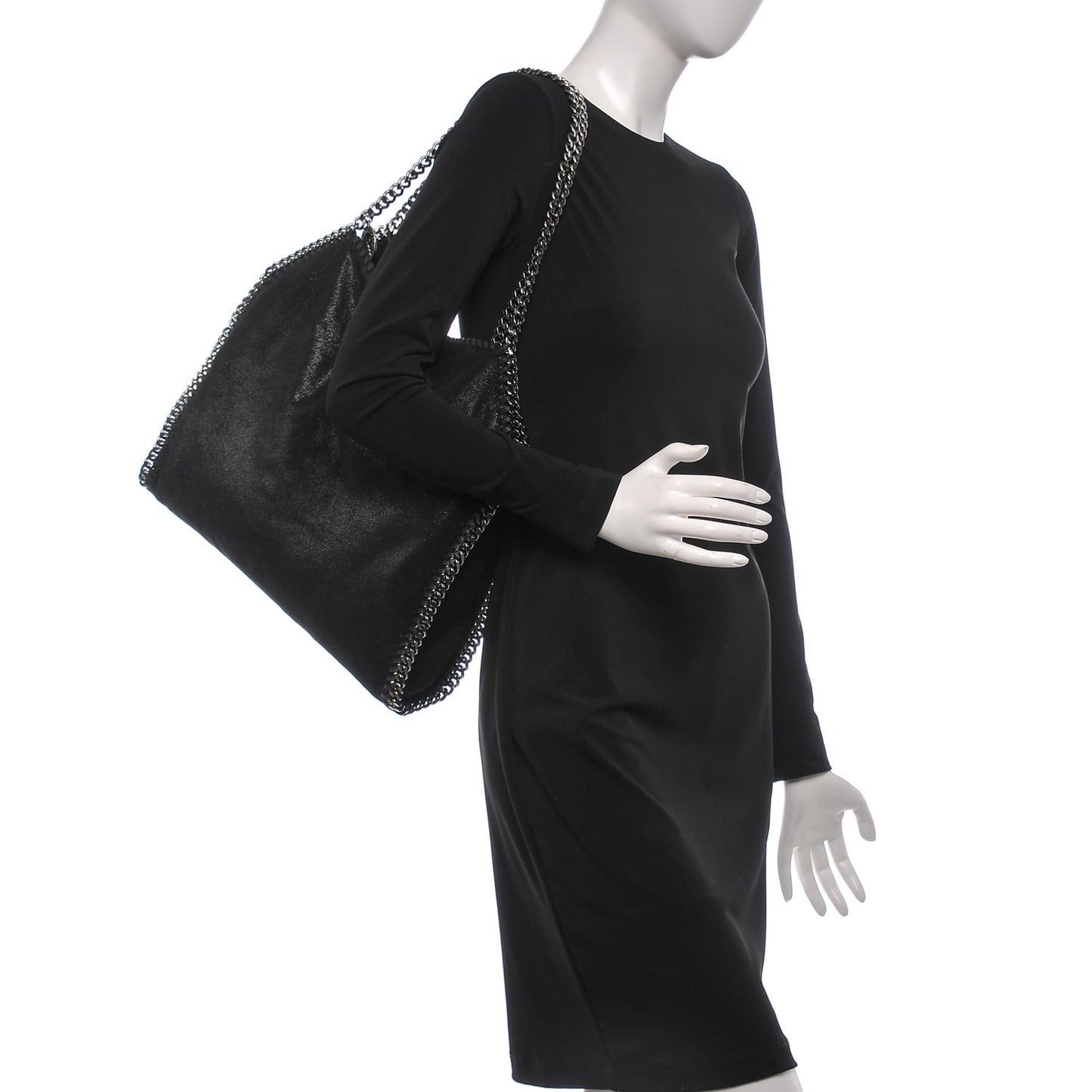 Shaggy Deer Small Falabella Tote Black