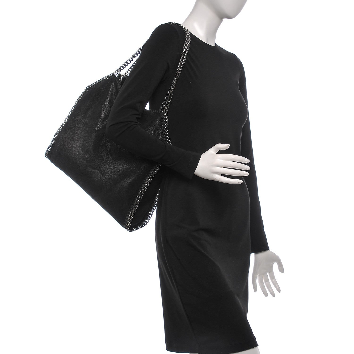 Stella McCartney Shaggy Deer Small Falabella Tote Black 2 of 9