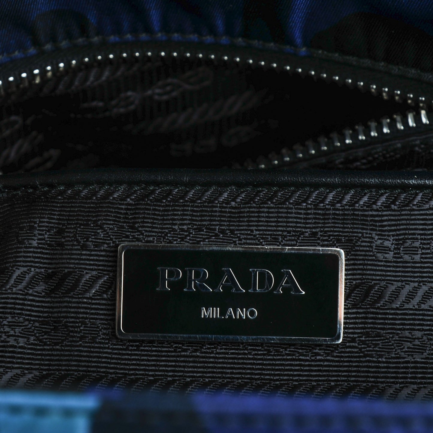 Tessuto Nylon Camouflage Tote Royal Blue