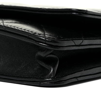 Chanel Lambskin Quilted Wallet On Chain WOC Black 6 of 13