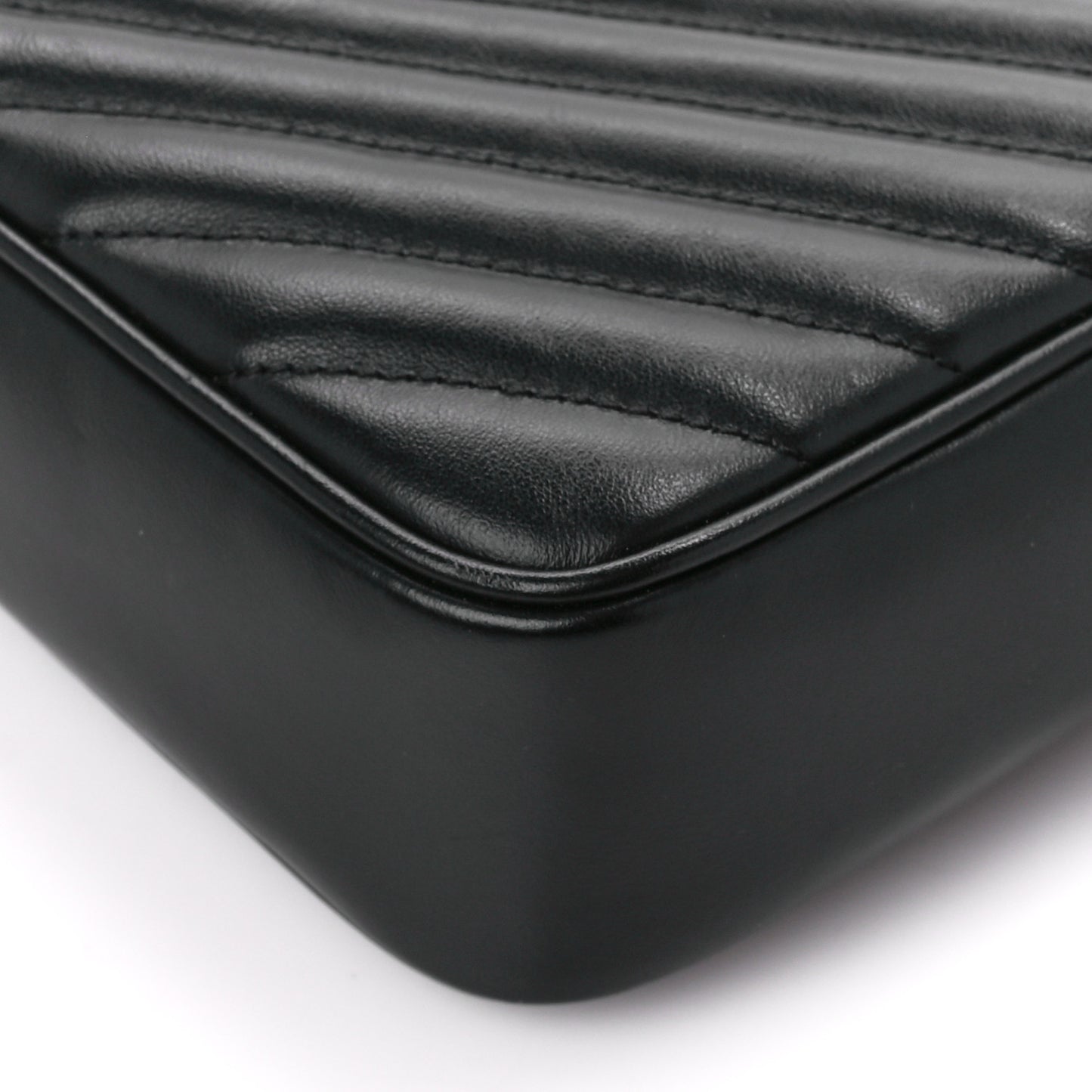 Calfskin Matelasse Monogram Lou Camera Bag Black