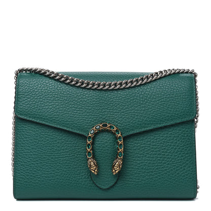 Gucci Calfskin Mini Dionysus Chain Wallet Emerald 1 of 4