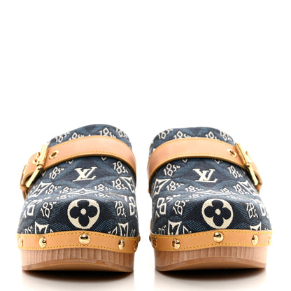 Louis Vuitton Jacquard Since 1854 Cottage Clog Mules 37 Blue 2 of 8