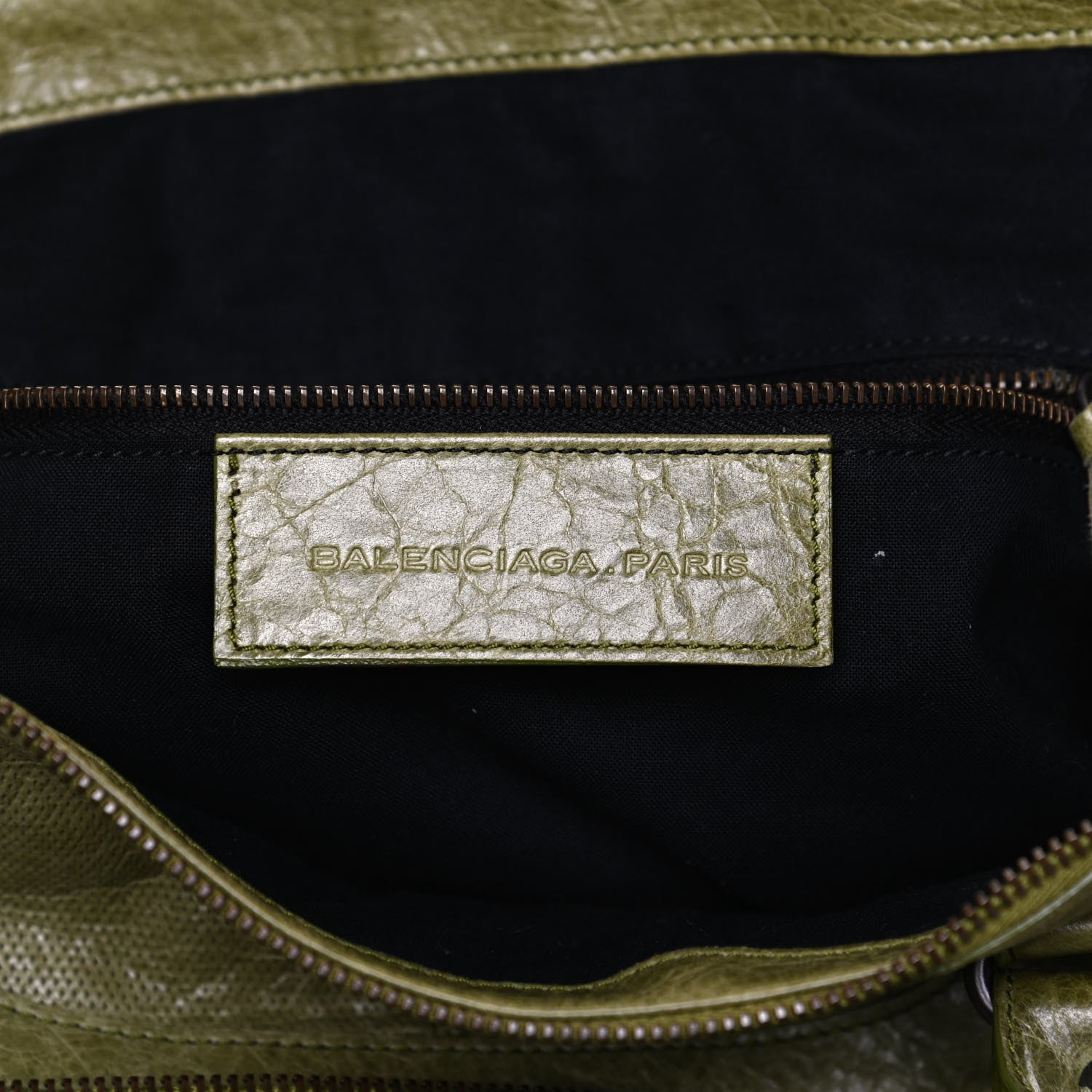 Balenciaga Agneau Perforated Classic Hardware Work Light Olive 6 of 12