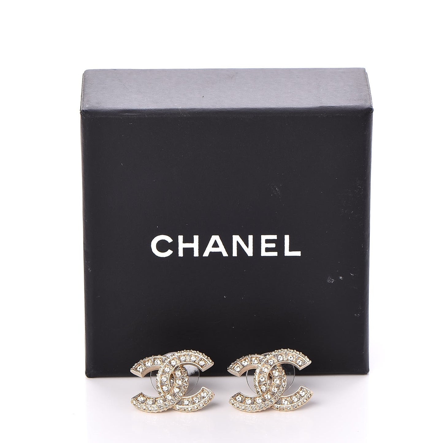 Crystal CC Earrings Gold