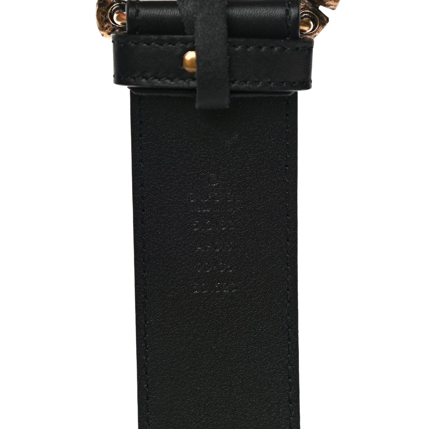 Calfskin Crystal Double G 40mm Belt 90 36 Black Multicolor