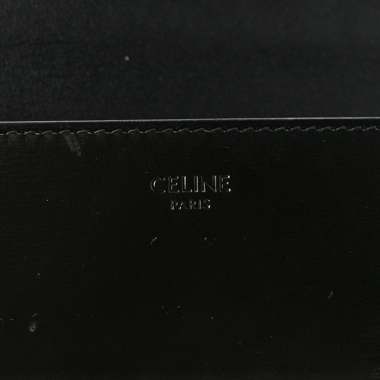 Shiny Calfskin Cuir Triomphe Chain Shoulder Bag Black