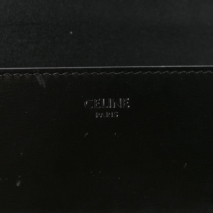 Celine Shiny Calfskin Cuir Triomphe Chain Shoulder Bag Black 7 of 11