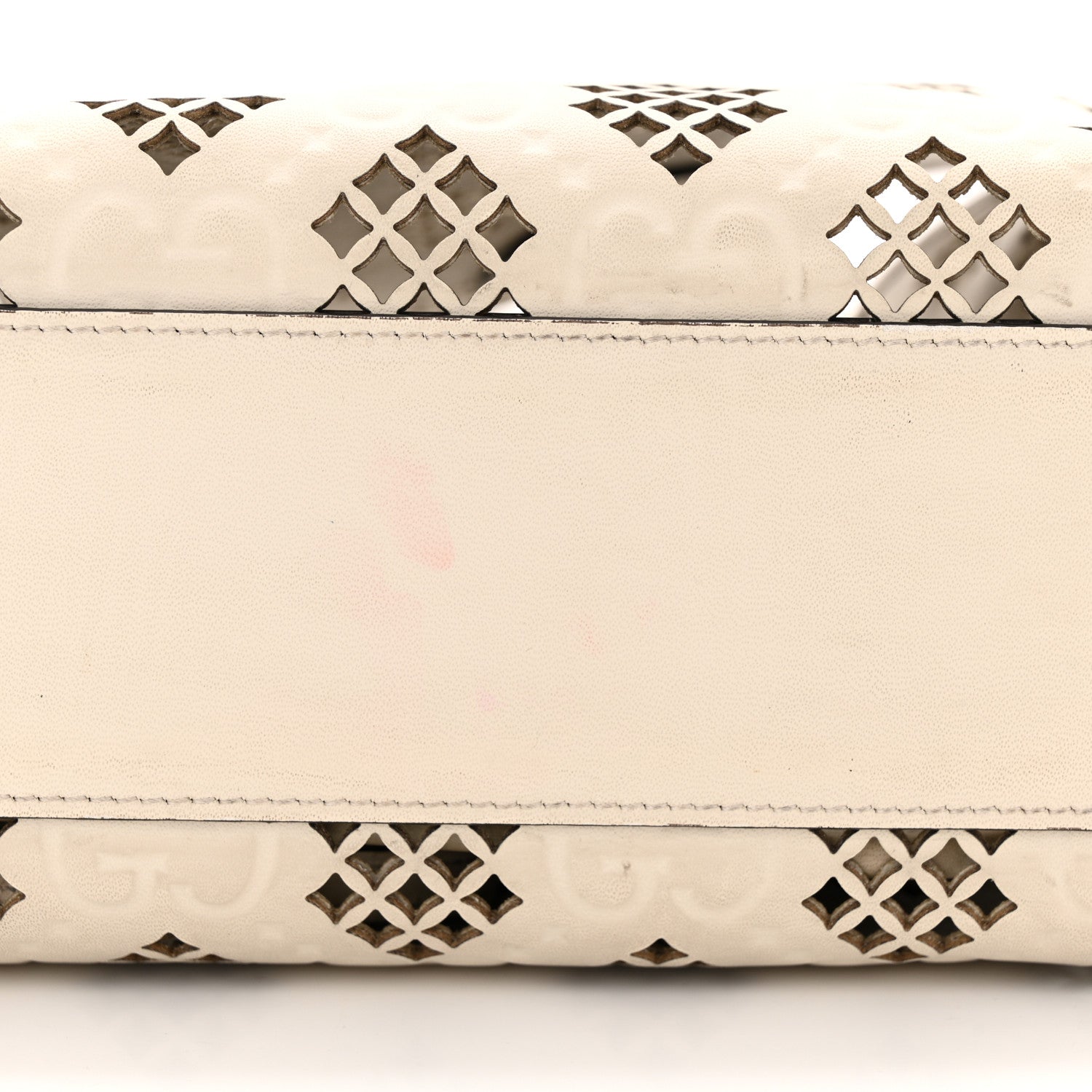 Gucci Calfskin GG Monogram Diamond Cut Small Ophidia Tote Bag Off White 16 of 20