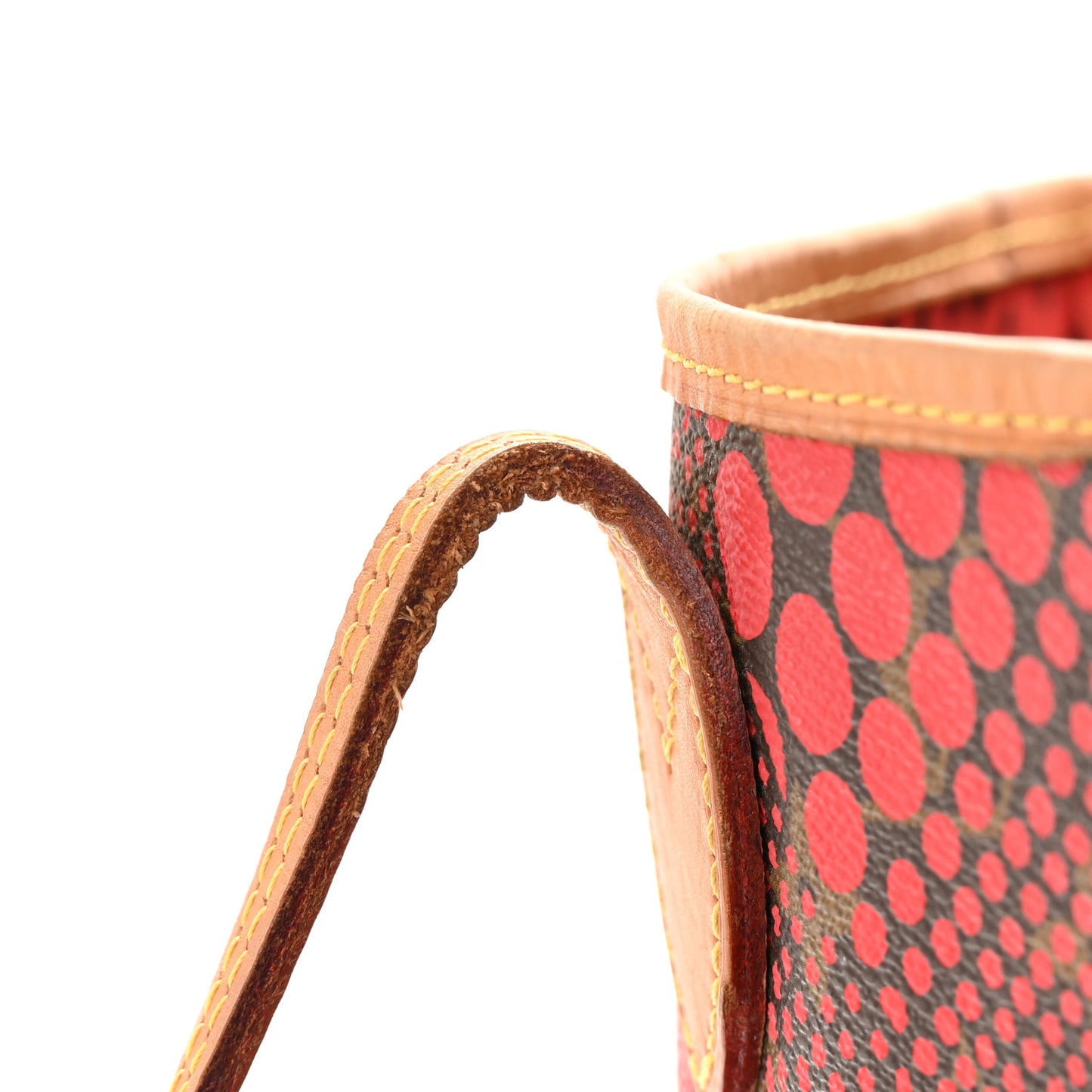 Monogram Kusama Waves Neverfull MM Red