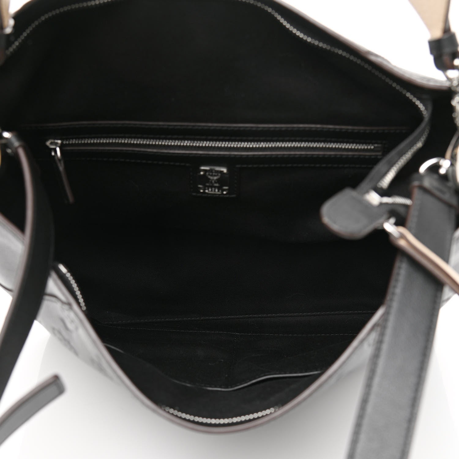 MCM Calfskin Ottomar Monogram Large Klara Hobo Black 4 of 7
