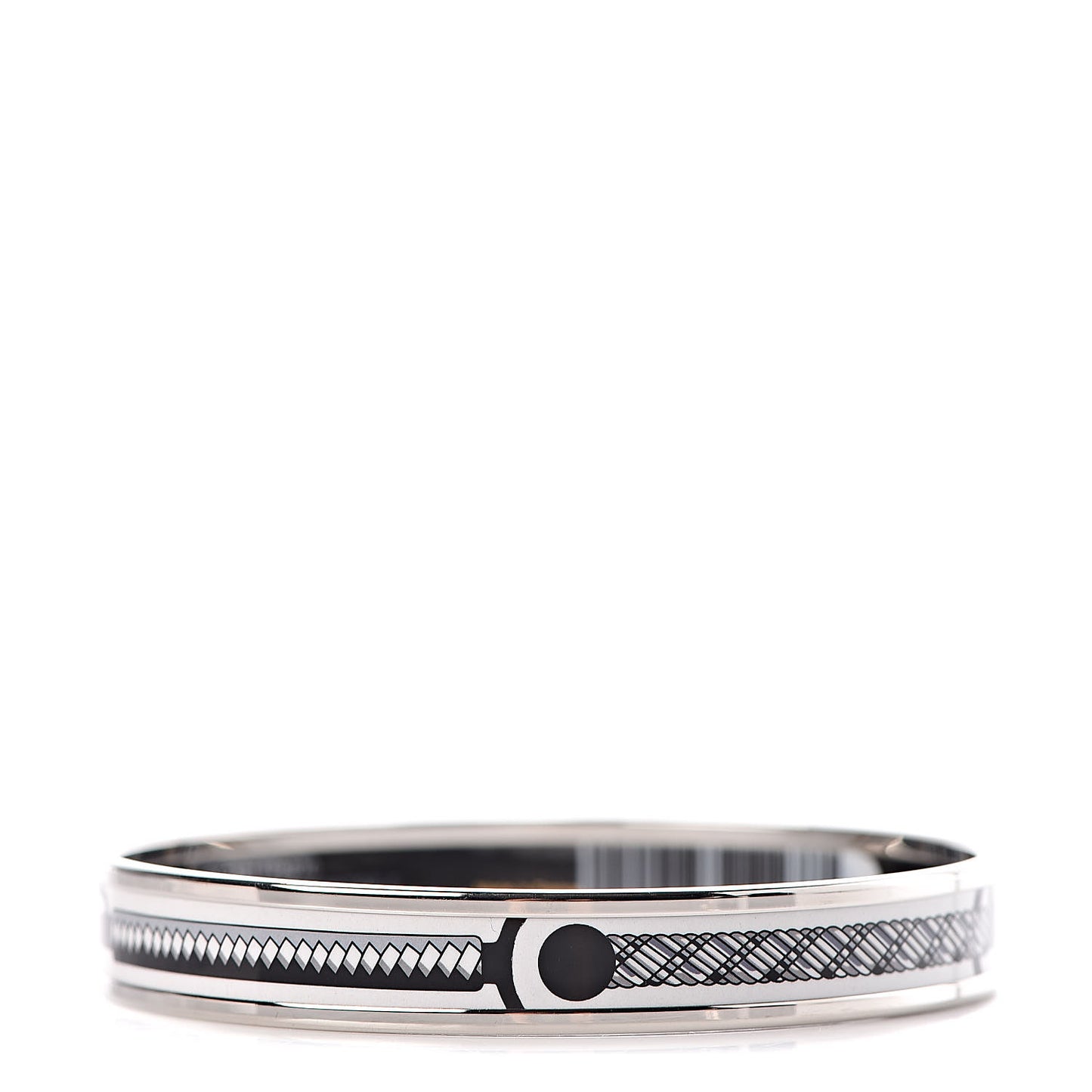 Enamel Printed Narrow Panoplie Equestre Bracelet 70 Faux Gris