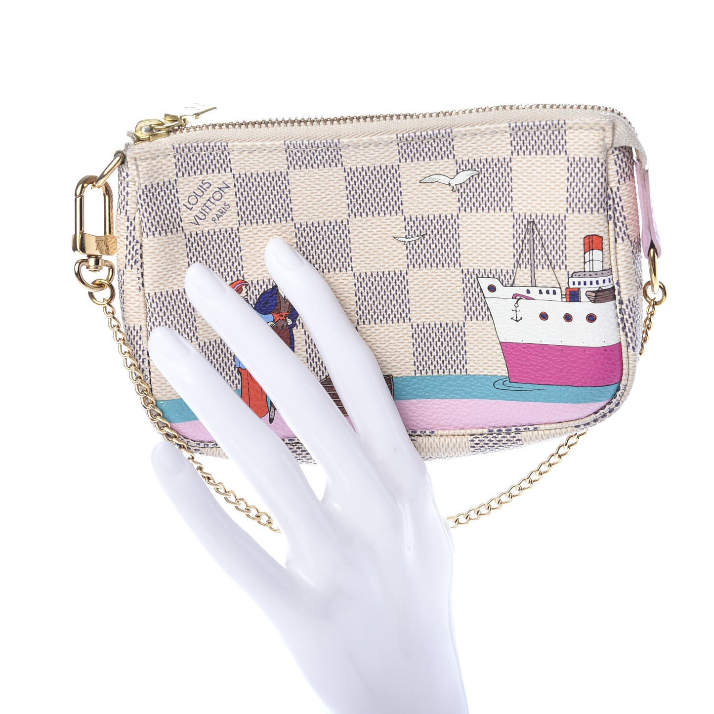 Damier Azur 2016 Christmas Animation Mini Pochette Accessories