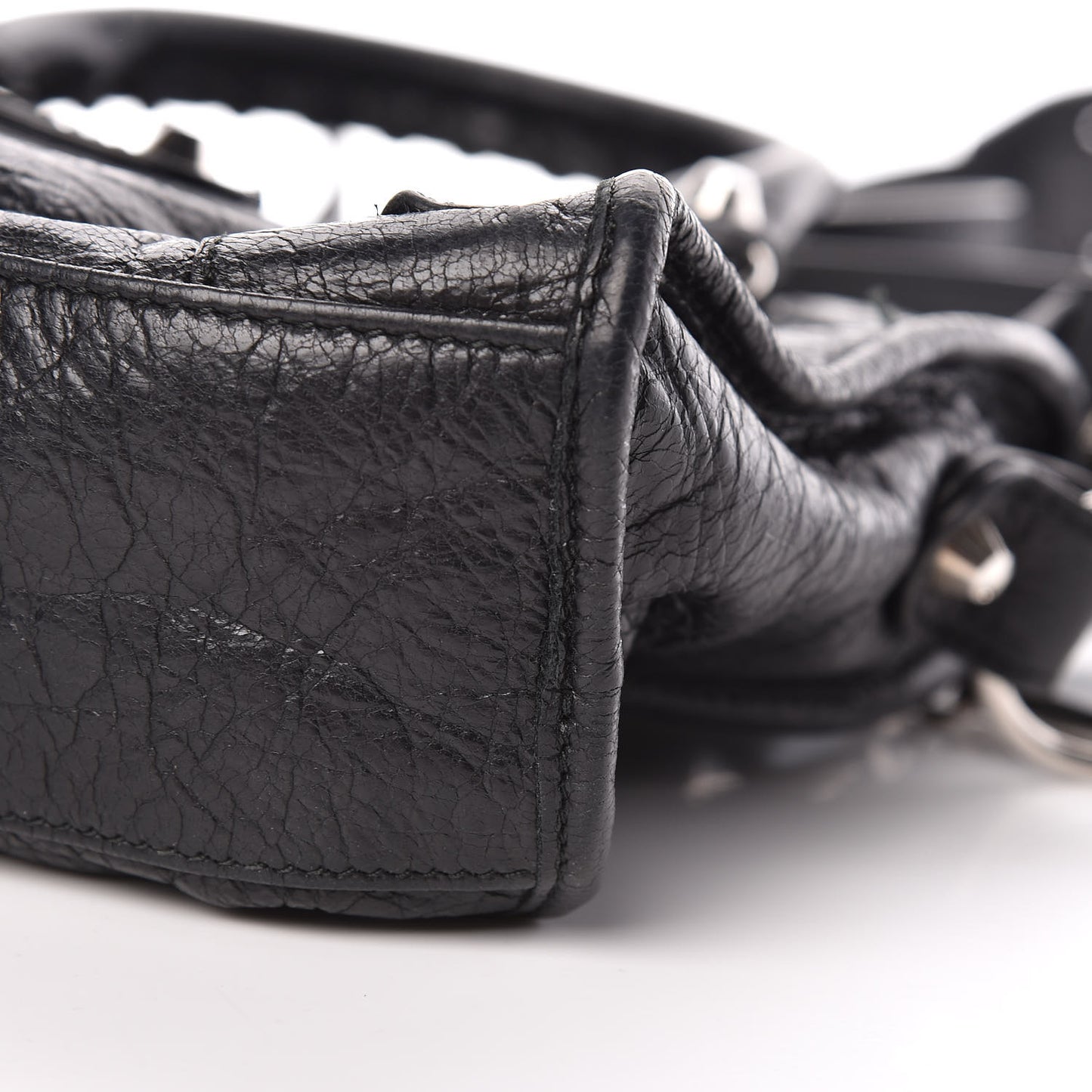 Agneau Classic Silver Hardware Mini City Black
