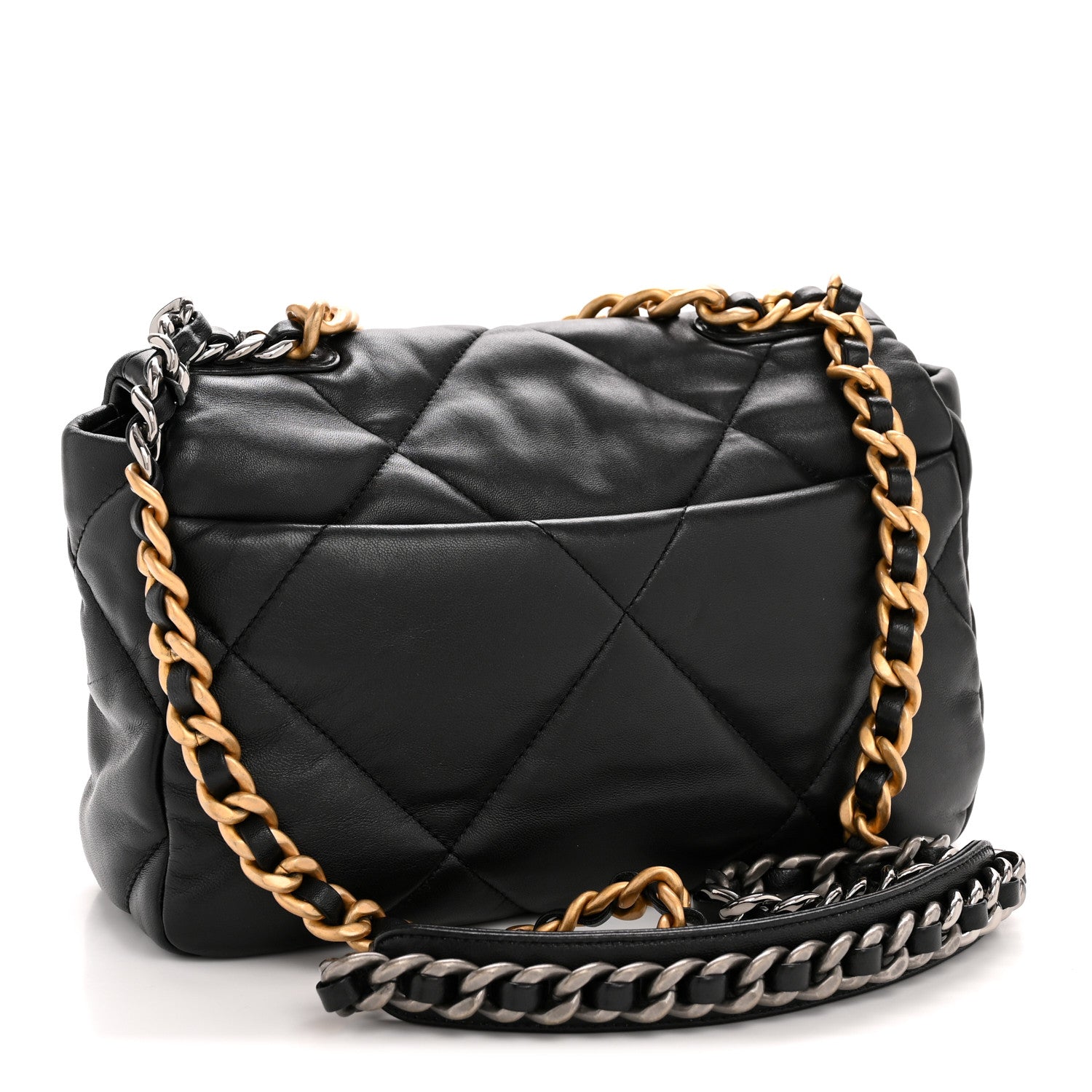 Chanel Lambskin Quilted Medium Chanel 19 Flap Black 3 of 14