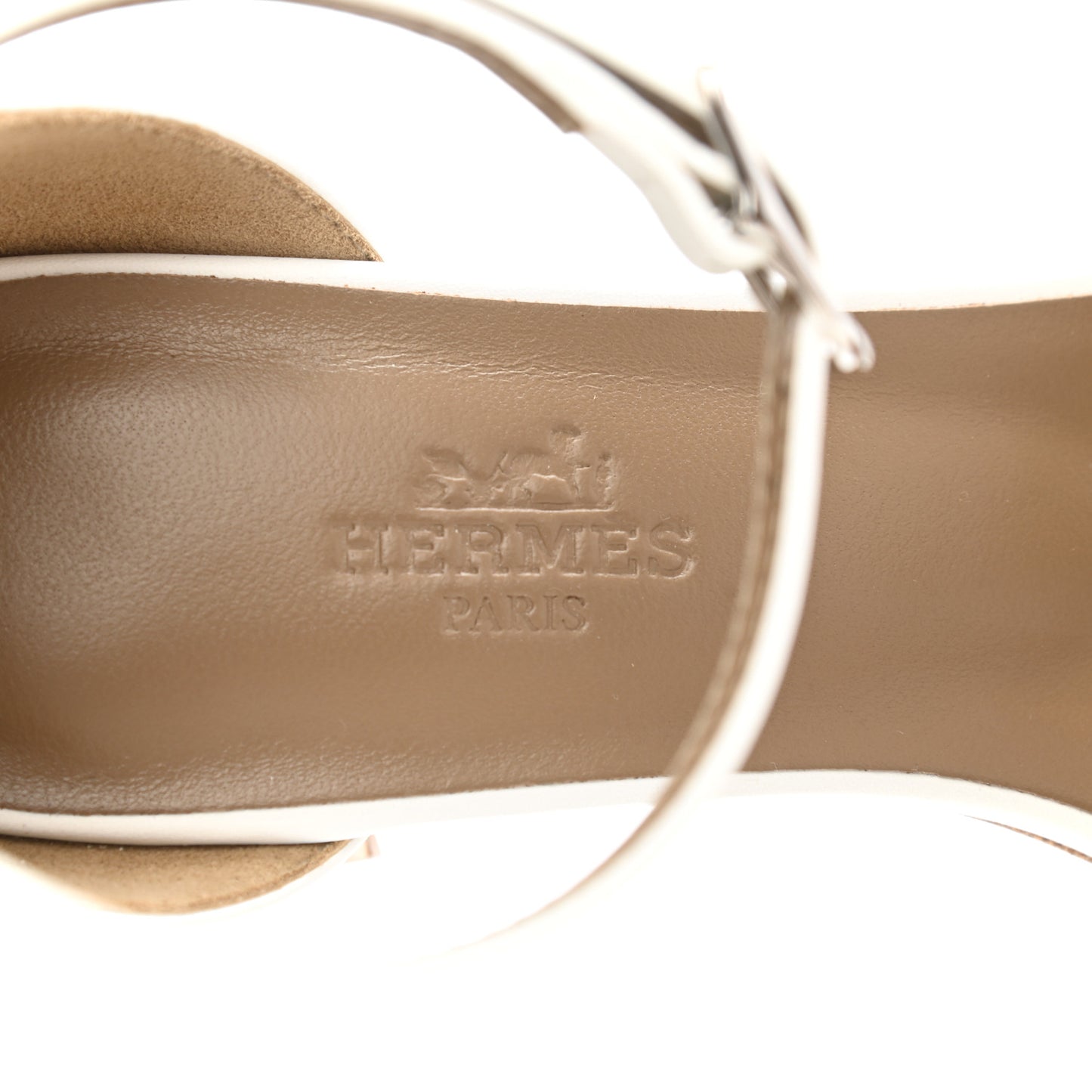 Calfskin Encens 50 Sandals 36 White