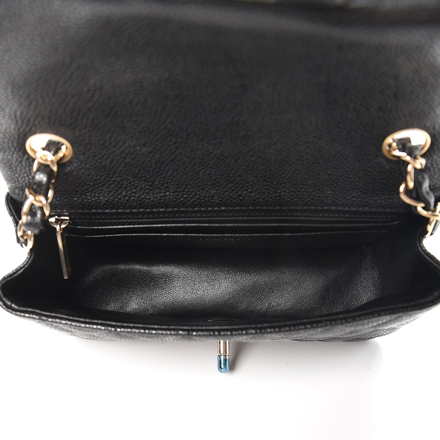 Caviar Quilted Mini Rectangular Flap Black