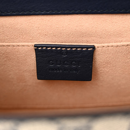 Gucci GG Supreme Monogram Moon Calfskin Small Padlock Shoulder Bag Beige Blue Mystic White Hibiscus Red 6 of 11