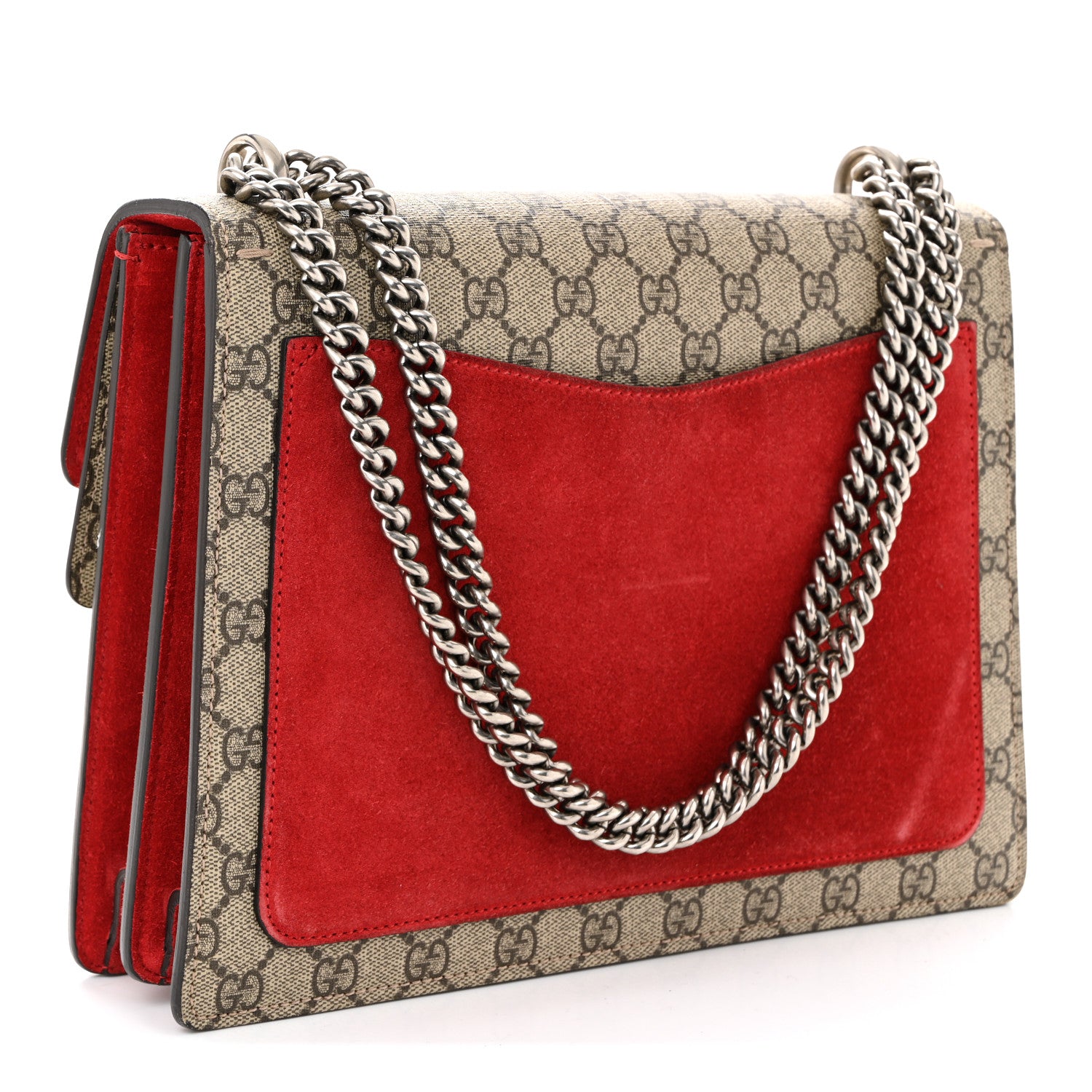 Gucci GG Supreme Monogram Embroidered Medium Dionysus Shoulder Bag Beige Hibiscus 3 of 10