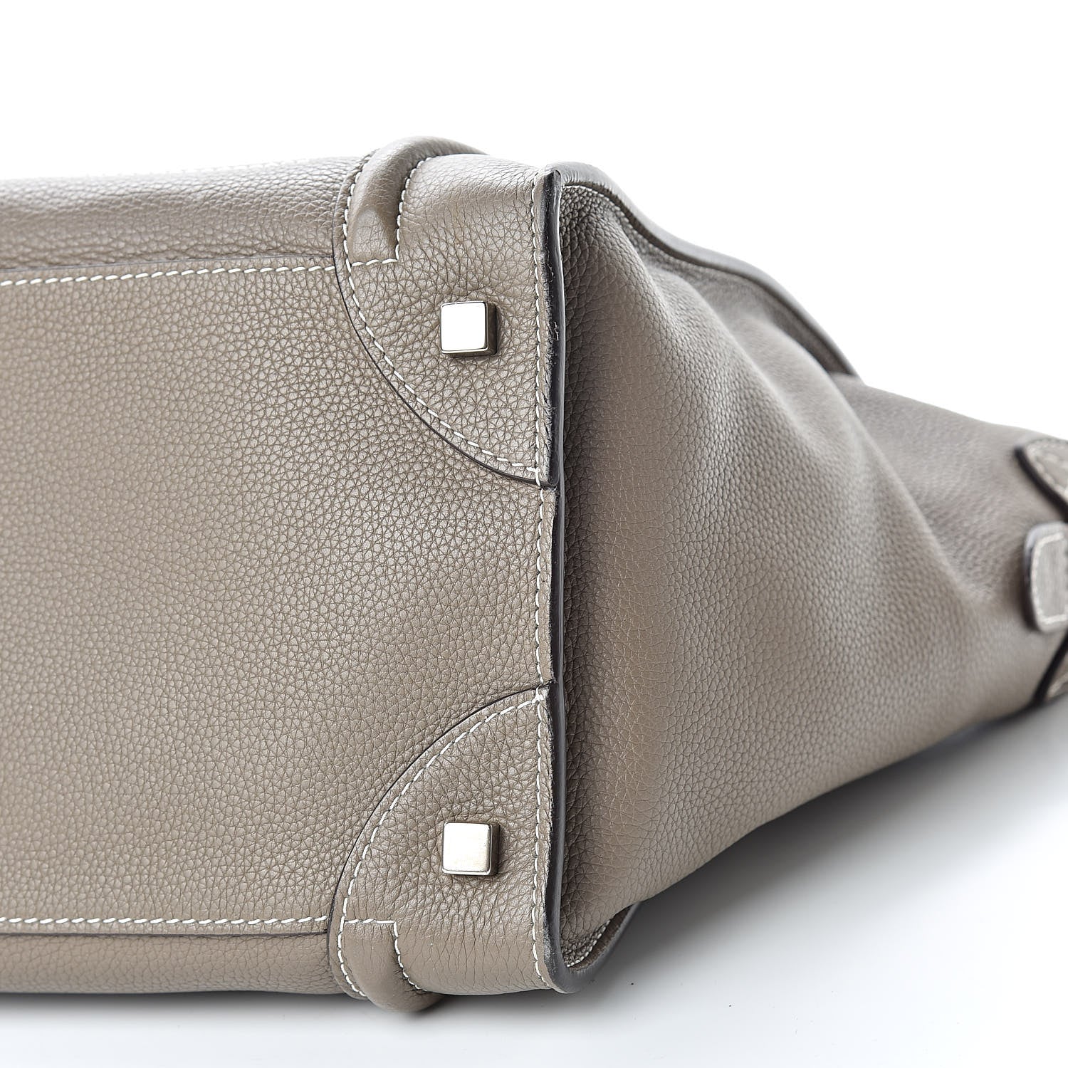 Celine Drummed Calfskin Mini Luggage Souris 10 of 13