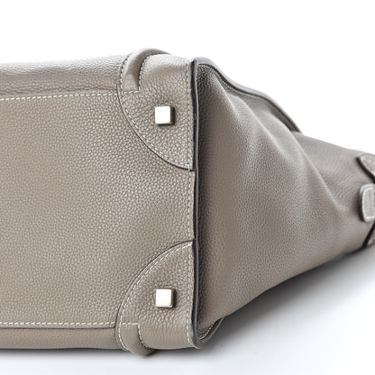 Celine Drummed Calfskin Mini Luggage Souris 10 of 13