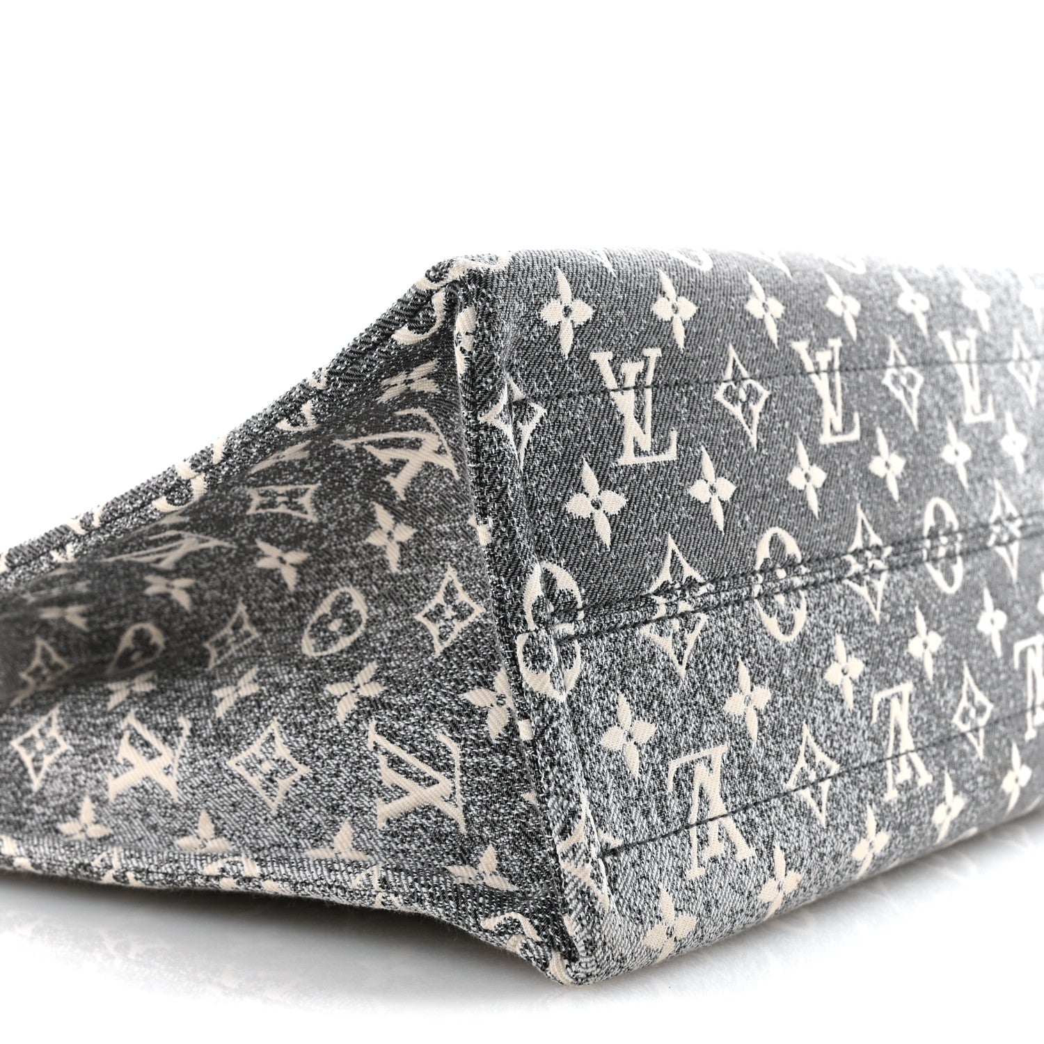 Louis Vuitton Monogram Jacquard Denim Onthego MM Black 8 of 10