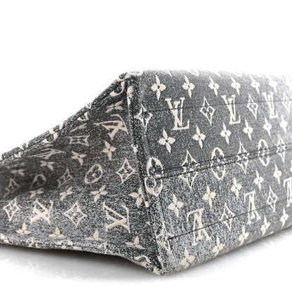 Louis Vuitton Monogram Jacquard Denim Onthego MM Black 8 of 10