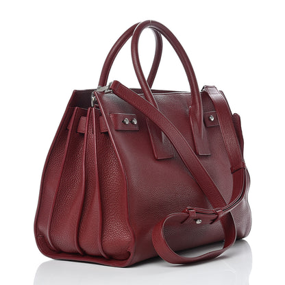 Saint Laurent Grained Calfskin Small Supple Sac De Jour Dark Pallisandre 4 of 18