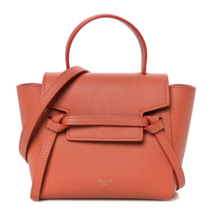Celine Grained Calfskin Nano Belt Bag Terracotta 1 of 10