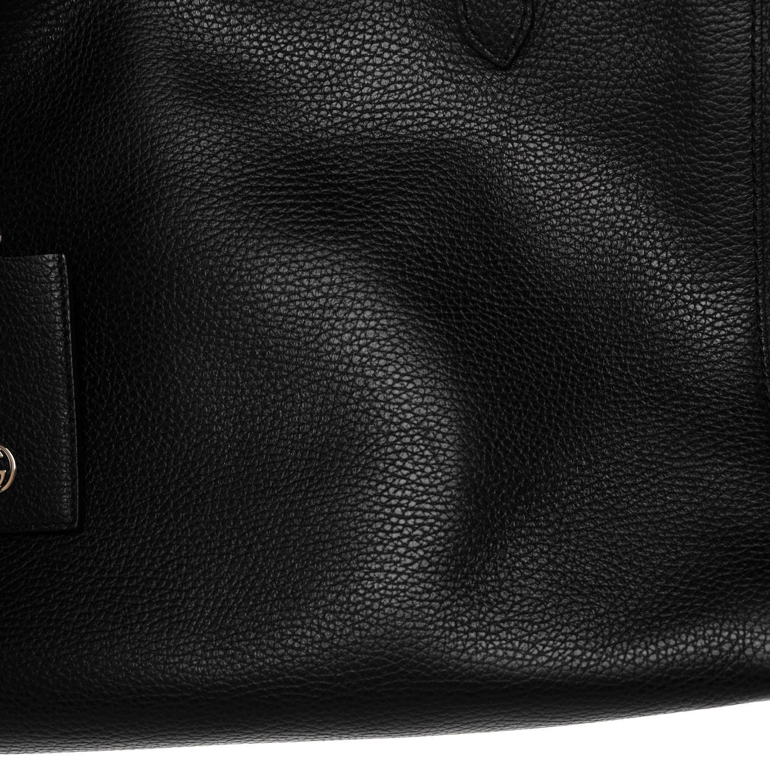 Gucci Pebbled Calfskin Medium Swing Tote Black 16 of 16