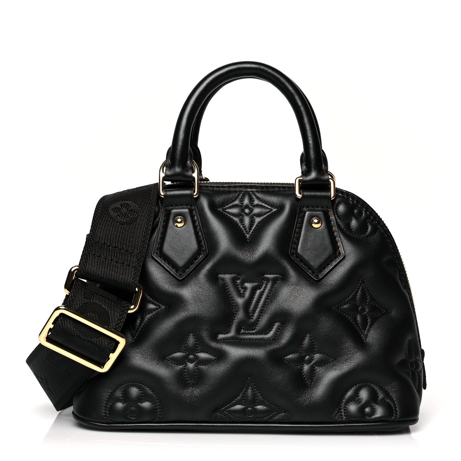 Louis Vuitton Calfskin Bubblegram Alma BB Black 1 of 9