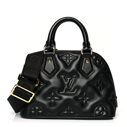 Louis Vuitton Calfskin Bubblegram Alma BB Black 1 of 9